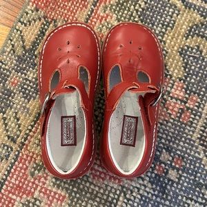 L'Amour red leather shoes worn once. Size 12